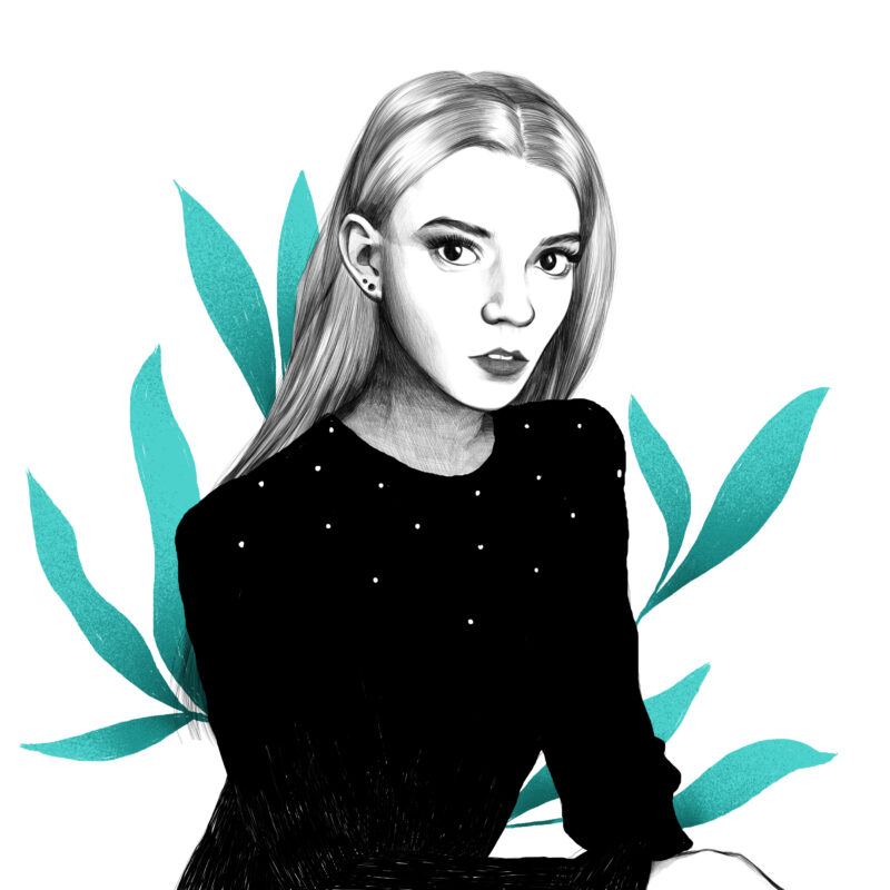 Anya Taylor-Joy print illustration