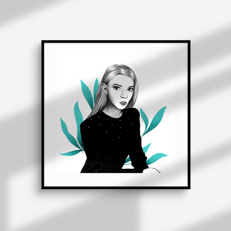 Anya Taylor-Joy print illustration