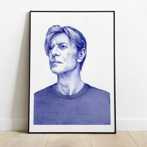 David Bowie - ballpoint print - Lily Vainylla